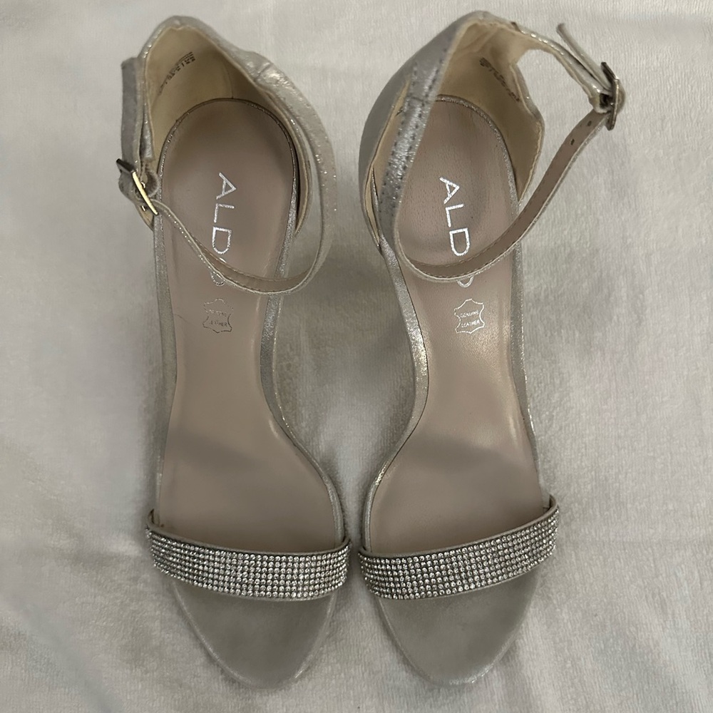 Aldo Silver Sparkling Heels